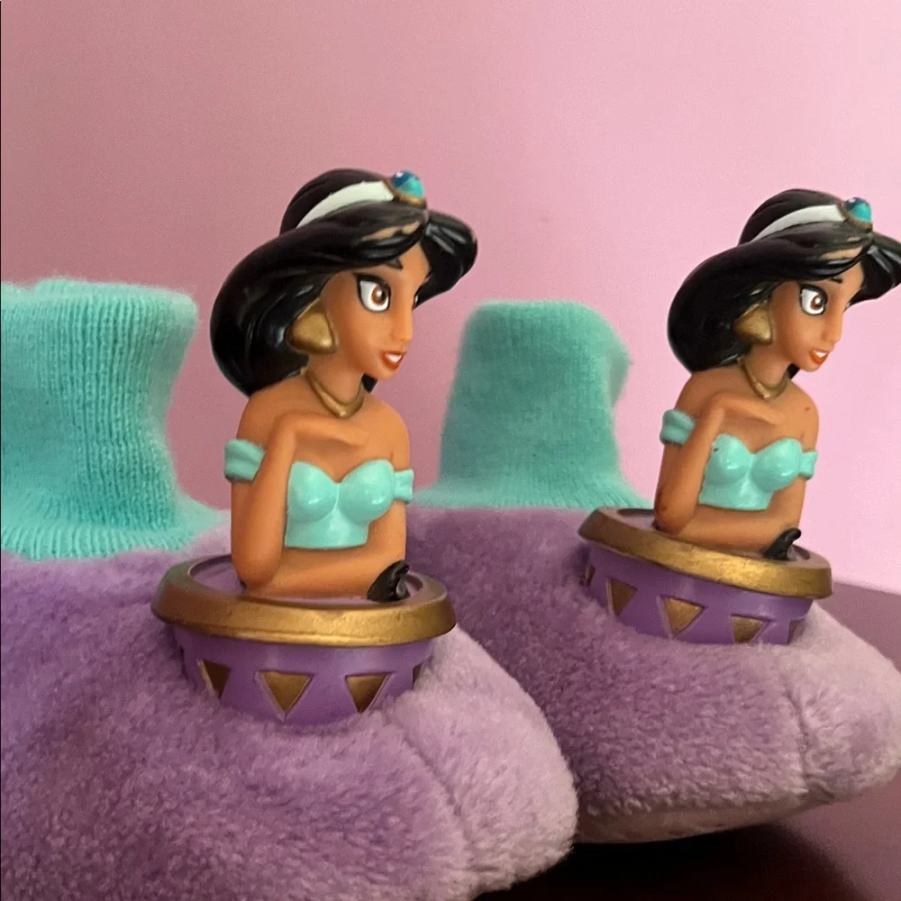 Disney Jasmine Purple and Teal Kids Slippers size 9/10